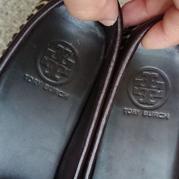 Tory Burch Brown Zebra Print Loafers size 7 - Picture 8 of 12